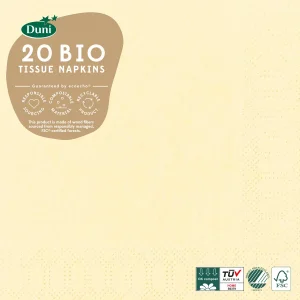 Салвети Bio Tissue 33 x 33 cm, 3-сл. 20/1 - Крем