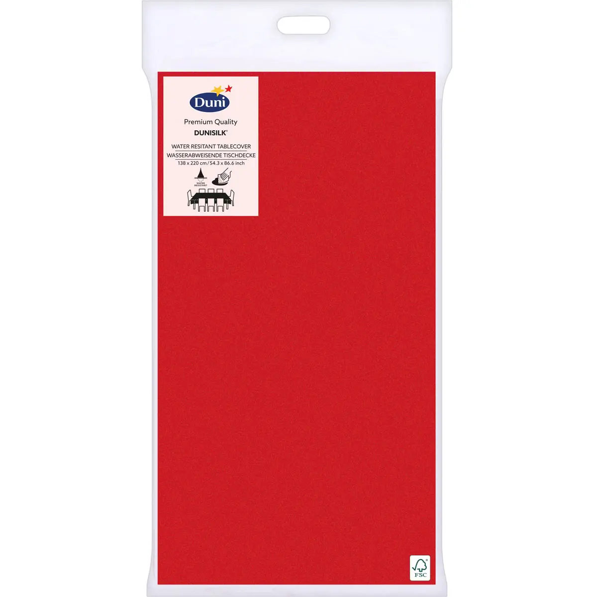 Dunisilk® Tablecover трпезна прекривка 138 x 220 cm - Црвена