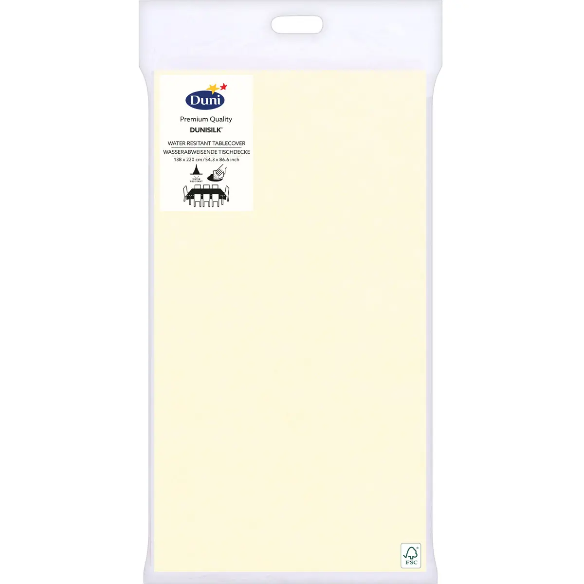 Dunisilk® Tablecover трпезна прекривка 138 x 220 cm - Крем