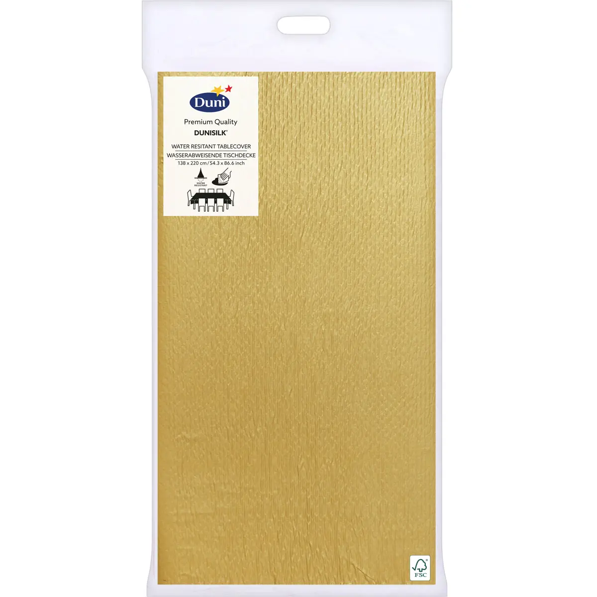Dunisilk® Tablecover трпезна прекривка 138 x 220 cm - Златна