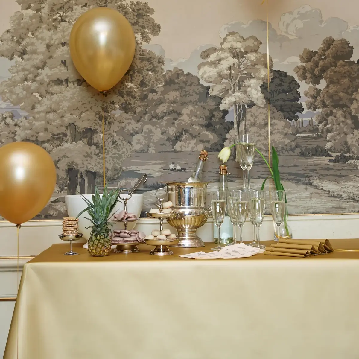Dunisilk® Tablecover трпезна прекривка 138 x 220 cm - Златна - Image 4