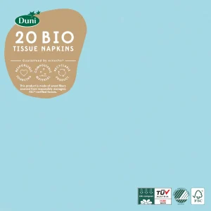 Салвети Bio Tissue 33 x 33 cm, 3-сл. 20/1 - Минт сина