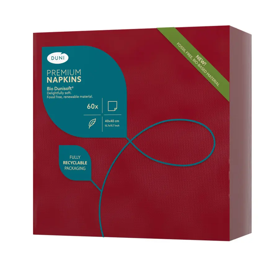 Салвети Bio Dunisoft® 40 x 40 cm, 60/1 - Бордо