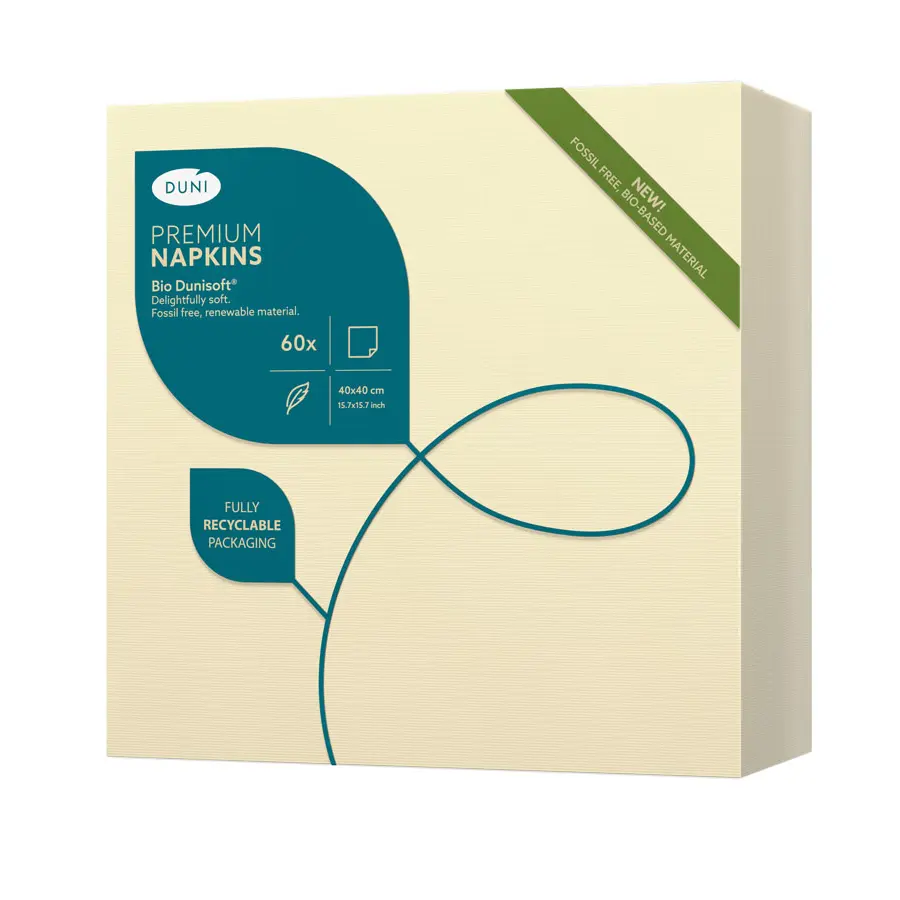 Салвети Bio Dunisoft® 40 x 40 cm, 60/1 - Крем