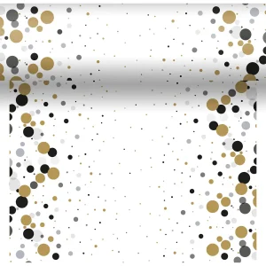 Ранер Dunicel® 3 во 1 0,4 x 4,8 m - Festive Bubbles Црни