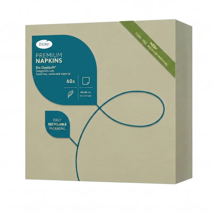 Салвети Bio Dunisoft® 40 x 40 cm, 60/1 - Ф'стак зелена