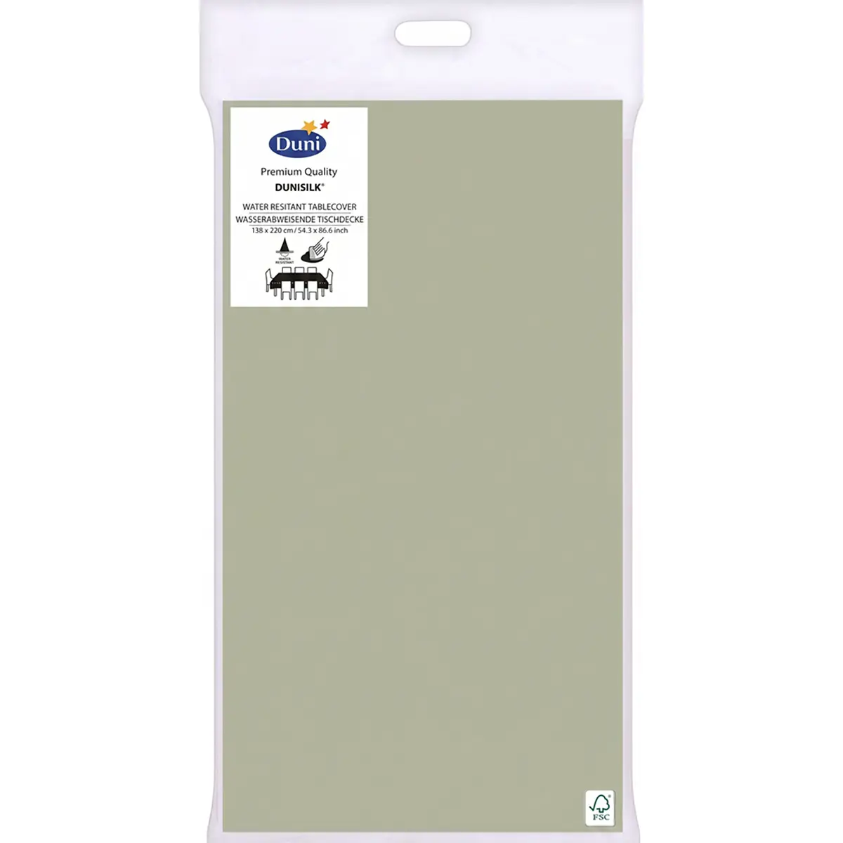 Dunisilk® Tablecover трпезна прекривка 138 x 220 cm - Ф'стак зелена